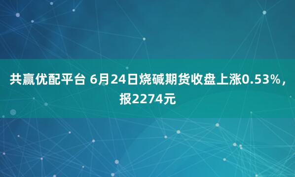 共赢优配平台 6月24日烧碱期货收盘上涨0.53%,报2274元