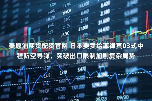美原油期货配资官网 日本要卖给菲律宾03式中程防空导弹，突破出口限制加剧复杂局势